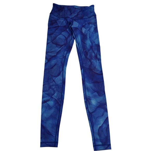 Worn Once! Lululemon Wunder Under Pant Leggings Midnight Tulle Blue Sz 6 Rare - Picture 2 of 6